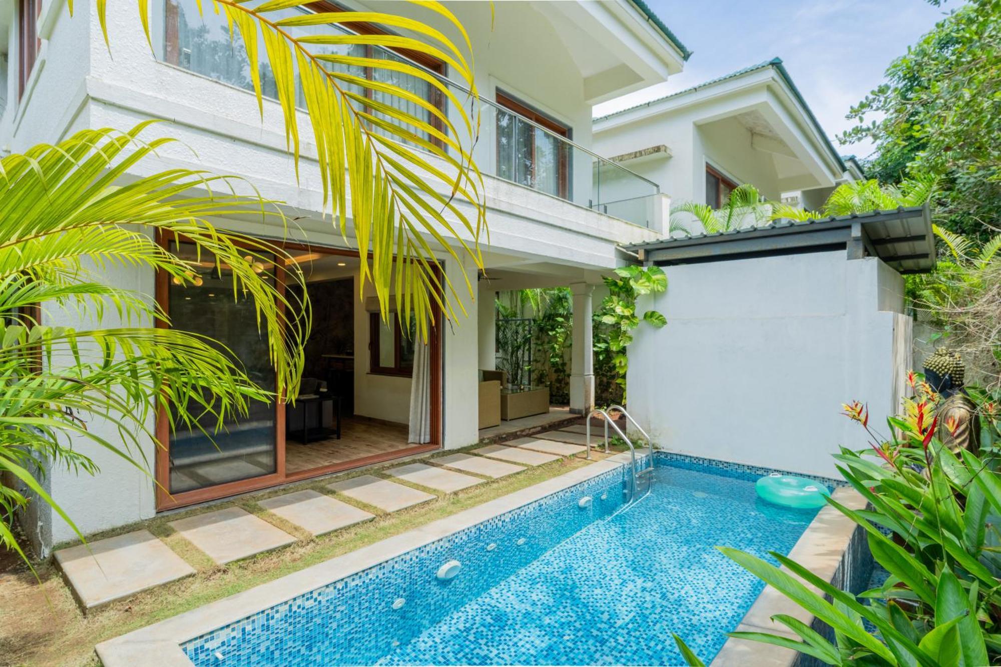 Elivaas 3 Bhk Pvt Pool & Bar - Villa Valerie Oxel 외부 사진