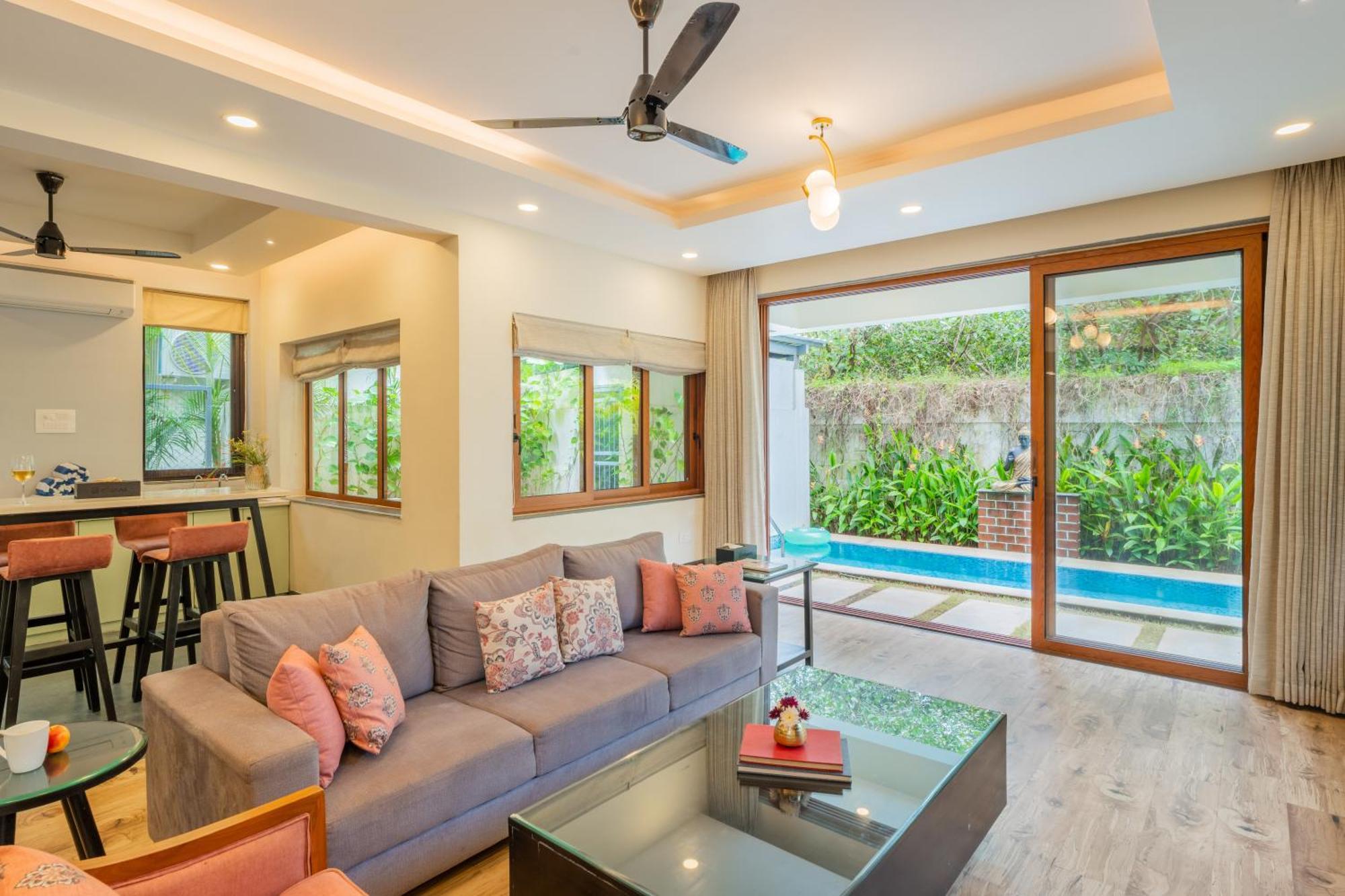 Elivaas 3 Bhk Pvt Pool & Bar - Villa Valerie Oxel 외부 사진