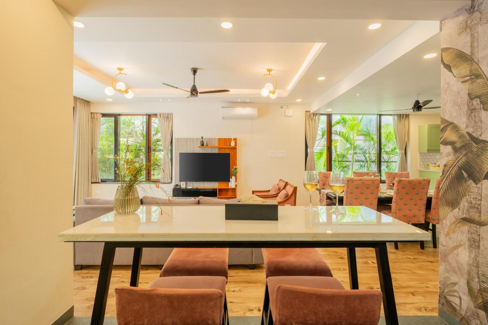 Elivaas 3 Bhk Pvt Pool & Bar - Villa Valerie Oxel 외부 사진
